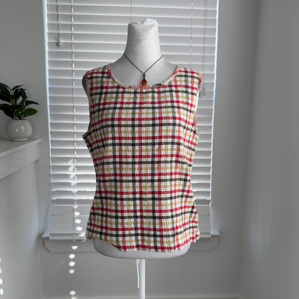 Cabin Creek Vintage-Style Plaid Tank Top 🟫🟨 | Preppy & Cottagecore Core